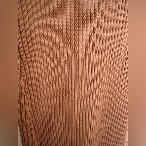 NEW All Fenix Ribbed Maxi Dress Mocha Brown Fitted Bodycon Anthro Size XL NWT - Picture 7 of 7